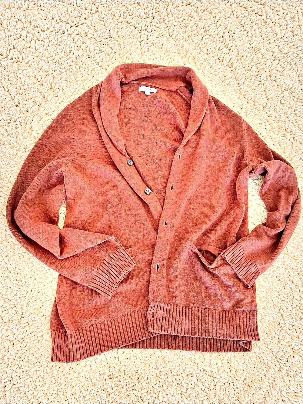 Goodthreads Brown Cotton Cardigan XXL Tall Like New